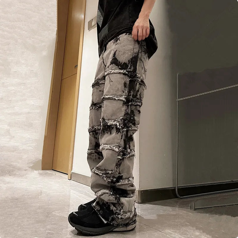Marble Stacked Denim Jeans