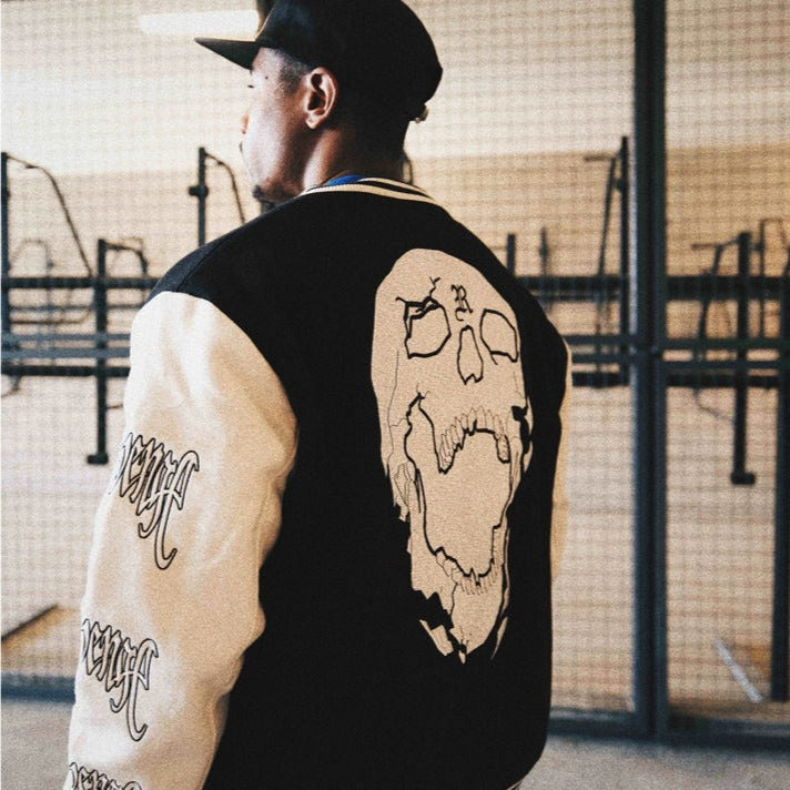 Revenge Skull Varsity Jacket