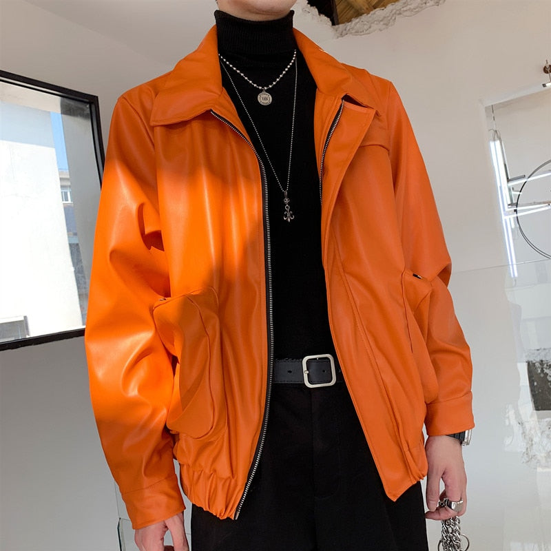 Vintage Loose Leather Jacket - SHIRO KAGE