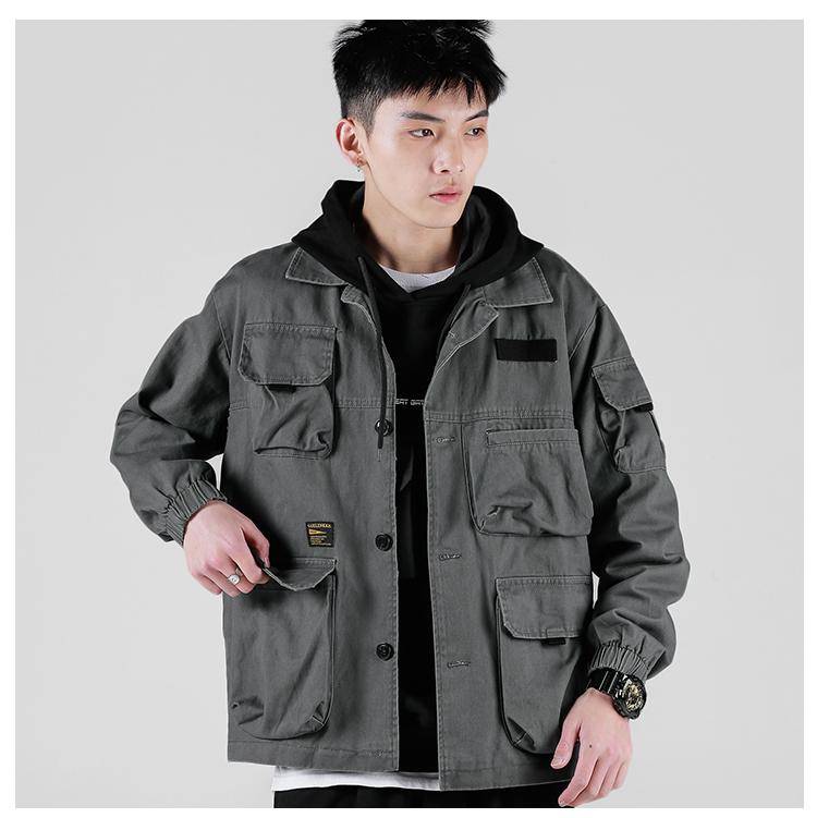 Volcano Ash Combat Cargo Jacket - SHIRO KAGE