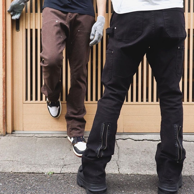 Brown Flare Pants - SHIRO KAGE
